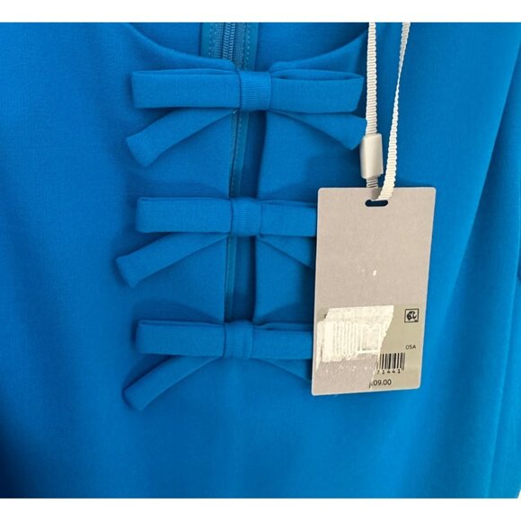 New Preston & York Blue Tamara Ponte Sleeveless Small Shift Dress office siren - Picture 9 of 9